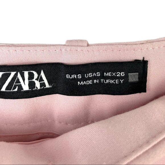ZARA pink high waist pleated shorts size 6 - Picture 4 of 6